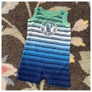 Vintage Koala Kids Cross Country Ombre Graphic Playsuit Romper Jumper Outfit Y2K